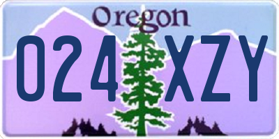 OR license plate 024XZY