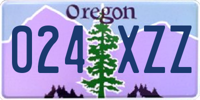 OR license plate 024XZZ