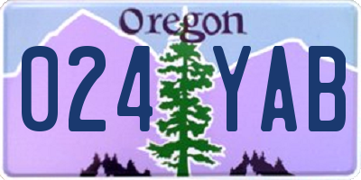 OR license plate 024YAB