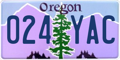OR license plate 024YAC