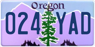 OR license plate 024YAD