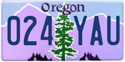 OR license plate 024YAU