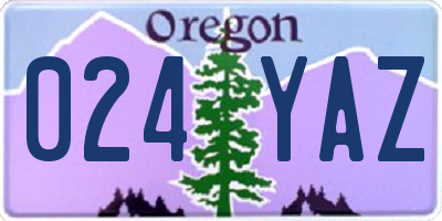 OR license plate 024YAZ