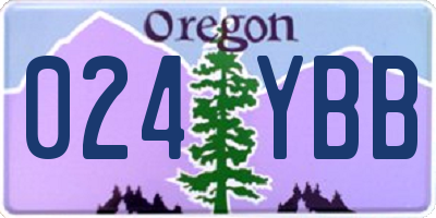 OR license plate 024YBB