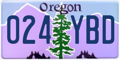 OR license plate 024YBD