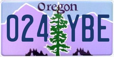 OR license plate 024YBE