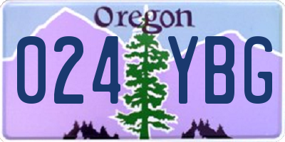 OR license plate 024YBG