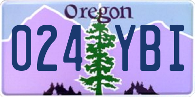 OR license plate 024YBI