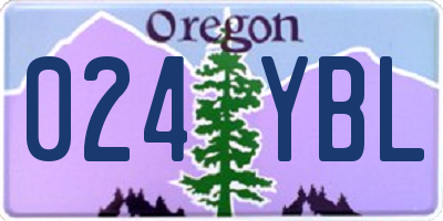 OR license plate 024YBL