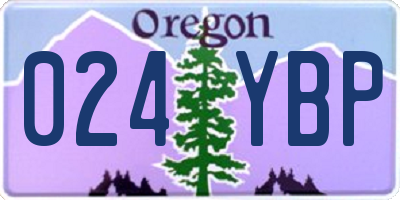 OR license plate 024YBP
