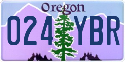 OR license plate 024YBR