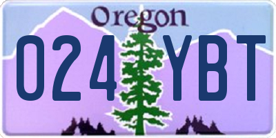 OR license plate 024YBT