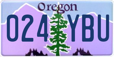 OR license plate 024YBU