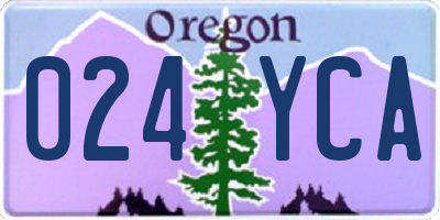 OR license plate 024YCA