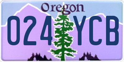 OR license plate 024YCB