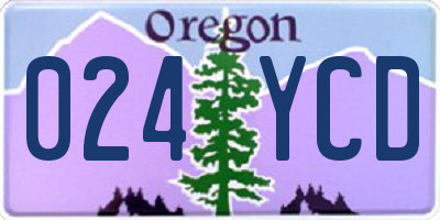 OR license plate 024YCD