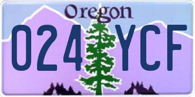 OR license plate 024YCF