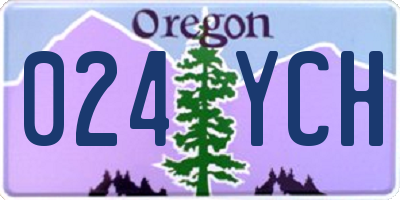 OR license plate 024YCH