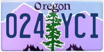 OR license plate 024YCI
