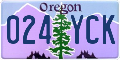 OR license plate 024YCK