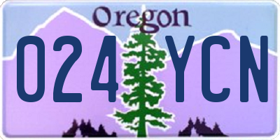 OR license plate 024YCN