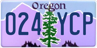 OR license plate 024YCP