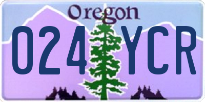 OR license plate 024YCR