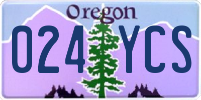 OR license plate 024YCS