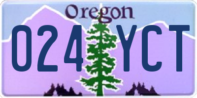 OR license plate 024YCT