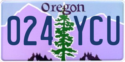 OR license plate 024YCU