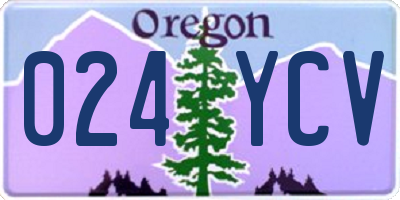 OR license plate 024YCV