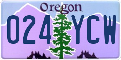 OR license plate 024YCW