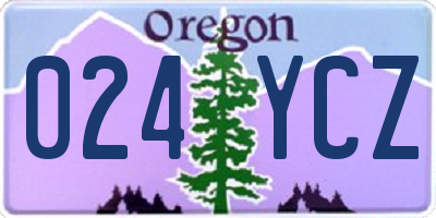 OR license plate 024YCZ