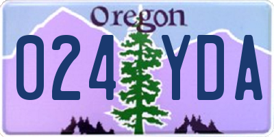 OR license plate 024YDA