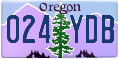 OR license plate 024YDB