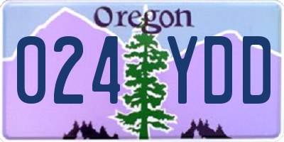 OR license plate 024YDD
