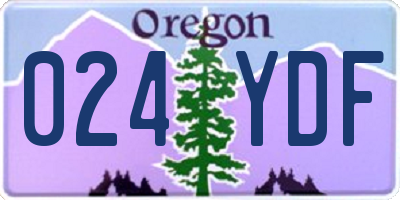 OR license plate 024YDF