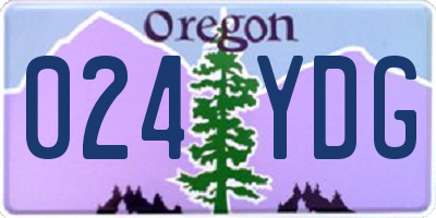 OR license plate 024YDG