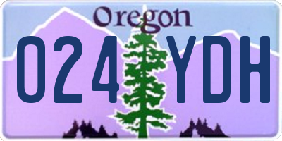 OR license plate 024YDH