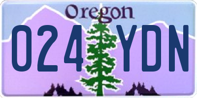 OR license plate 024YDN
