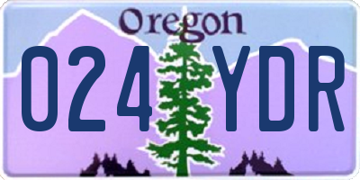 OR license plate 024YDR