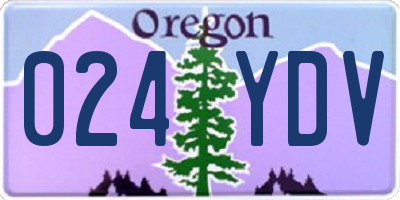OR license plate 024YDV