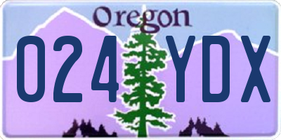 OR license plate 024YDX