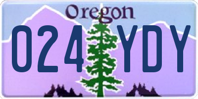 OR license plate 024YDY