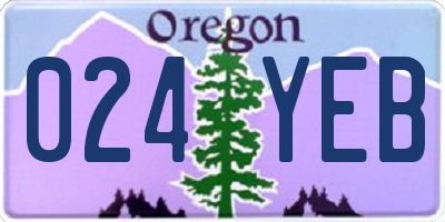 OR license plate 024YEB