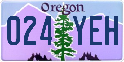 OR license plate 024YEH