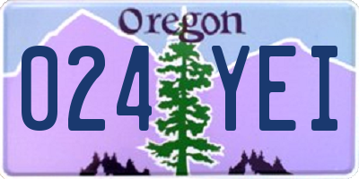 OR license plate 024YEI
