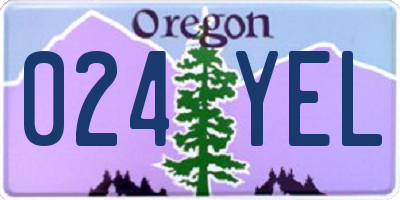 OR license plate 024YEL