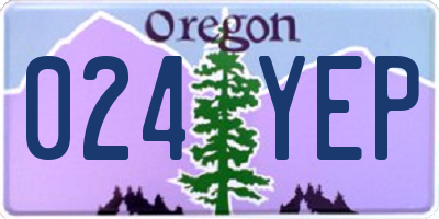OR license plate 024YEP