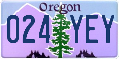 OR license plate 024YEY
